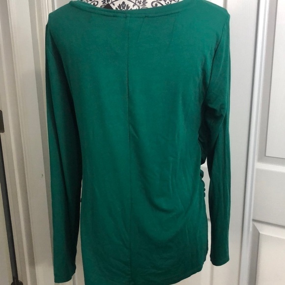 New Eloquii Green Blouse Draped Front 14/16 - Picture 4 of 6